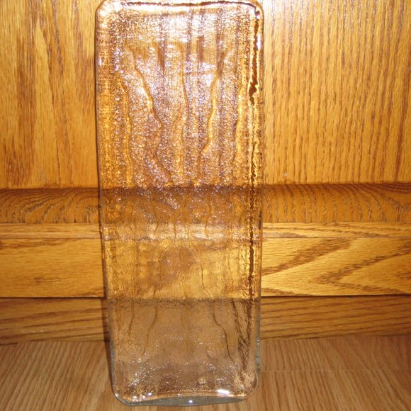 glass tray, wave design, heavy - Picture 2 of 2